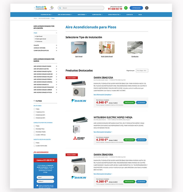 Filtro de productos Euro Air