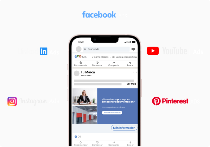 Nuestros expertos en Social Ads te ayudarán con cualquier red